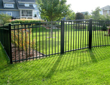 [250 Feet Of Fence] 5' Tall Black Ornamental Aluminum Flat Top Complete Fence Package