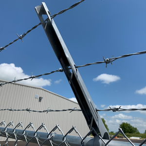 3" x 1-5/8" Steel 3 Strand Barbed Wire Arm for Chain Link Fences