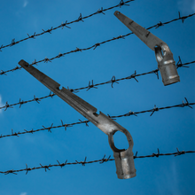 3" x 1-5/8" Steel 3 Strand Barbed Wire Arm for Chain Link Fences