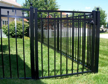 10' Aluminum Ornamental Single Swing Gate - Flat Top Series C - No Arch