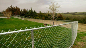 [250' Length] 4' Galvanized Chain Link Complete Fence Package