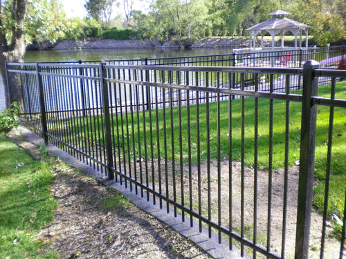 [100' Length] 4' Ornamental Flat Top Complete Fence Package