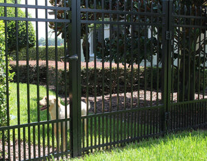 7' Aluminum Ornamental Single Swing Gate - Spear Top Series B - No Arch