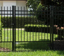 12' Aluminum Ornamental Single Swing Gate - Spear Top Series H - No Arch