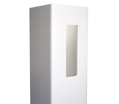 White 5" x 5" x 8'  k-28D End Post