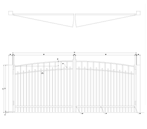 Over Arch Alternating Picket Gate